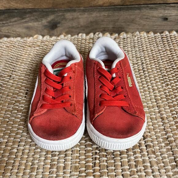 Puma Red Suede Sneakers‎ Size 5C - Picture 6 of 11